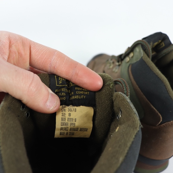 Vtg 90s Wolverine Mens 8 W Steel Toe Boots Brown - Picture 6 of 8